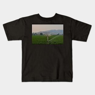 Irrigating Fields on a Summer Evening Kids T-Shirt